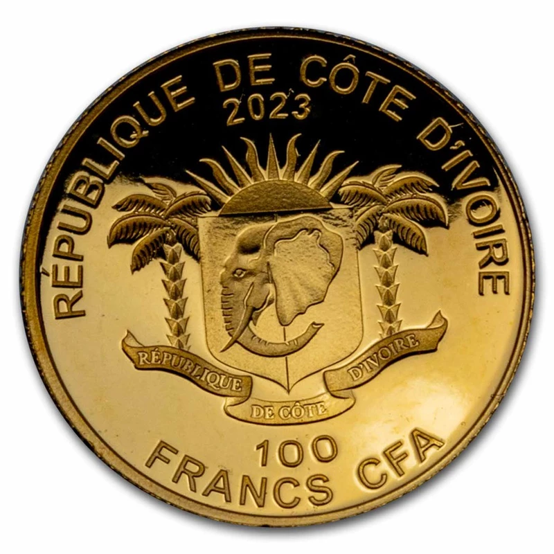 Goldmünze der Republik Côte d'Ivoire (Elfenbeinküste) 
