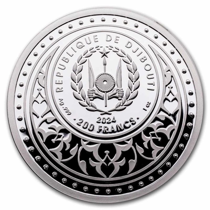 Silver coin Djibouti 