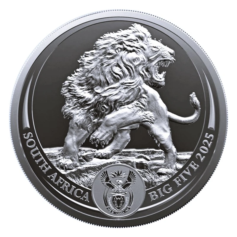 Sudafrica: moneta d'argento Lion 2025 1 oz Monete da collezione