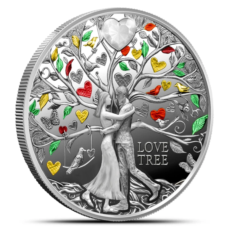 Niue: moneta d'argento Love Tree 2025 Proof 17,5 g Monete da collezione