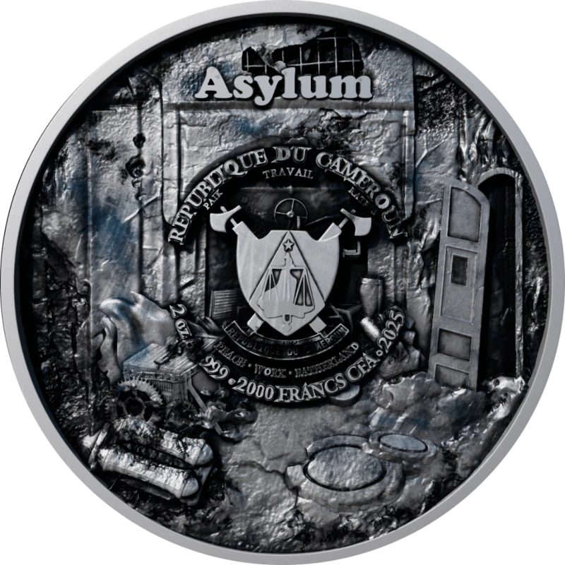 Cameroon: silver coin Asylum 2025 2 oz Collectible coins