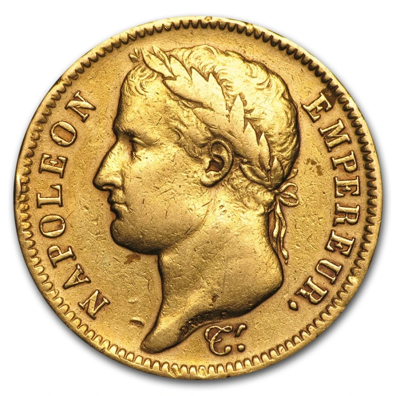 France : pièce d'or Napoléon Bonaparte 40 francs 11,61 g Pièces de collection