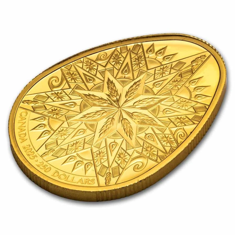 Canada: moneta d'oro Pysanka 2025 Proof 58,5 g Monete da collezione