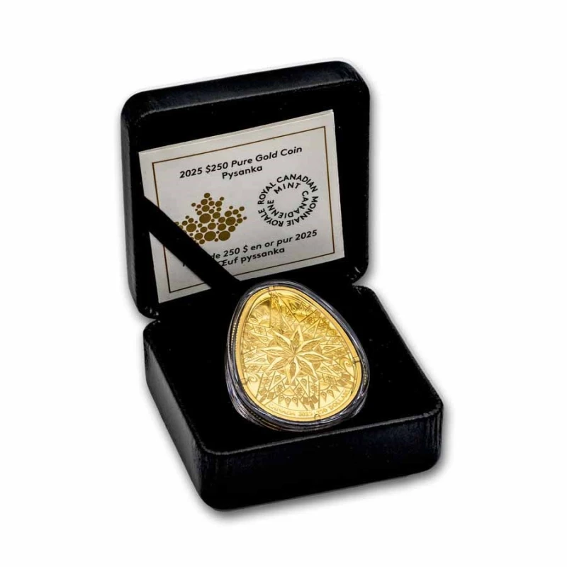 Canada: moneta d'oro Pysanka 2025 Proof 58,5 g Monete da collezione