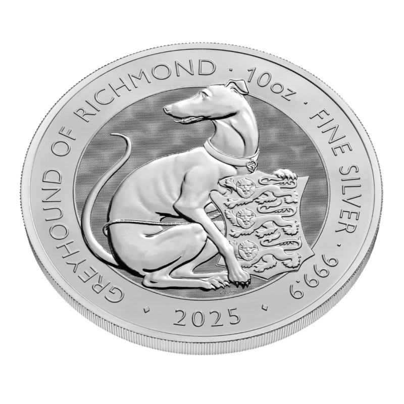 Regno Unito: moneta d'argento Greyhound of Richmond 2025 10 oz Monete da collezione