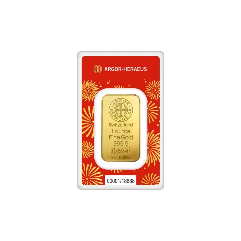Barre d'or suisse Année du serpent 2025 1 once Pièces de collection