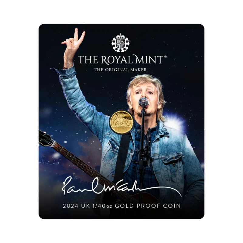 UK: Goldmünze Paul McCartney 2024 Proof 1/40 oz Sammlermünzen