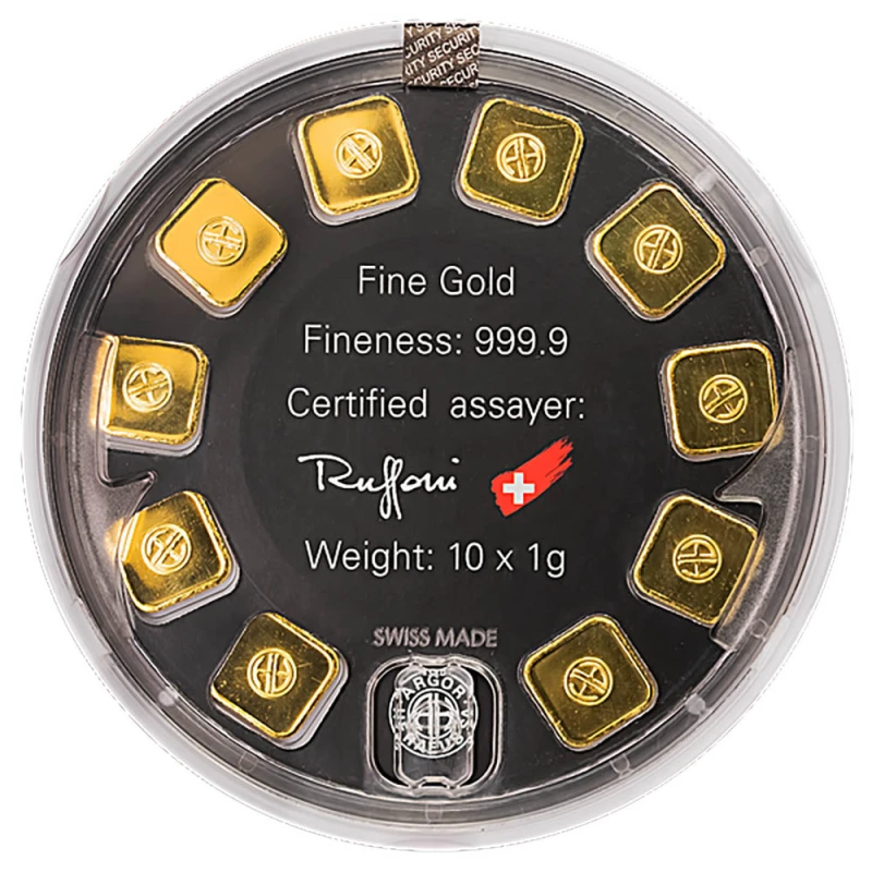 Schweiz Goldbarren 10 g Set Anlagebarren