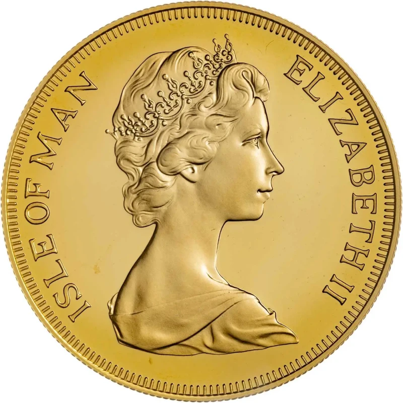Isle of Man: Goldmünze Hochzeit von Prinz Charles und Diana Spencer, 1981 GRADING 36,61 g  Sammlermünzen
