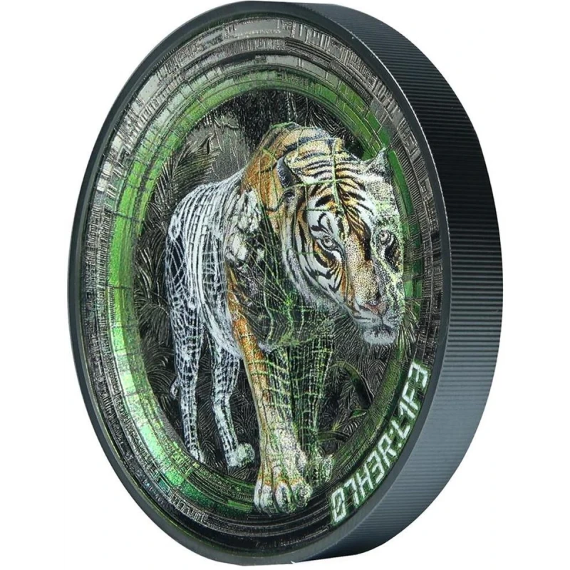 Cook-Inseln: Silbermünze Tiger 2025 Black Proof 3 Unzen Sammlermünzen