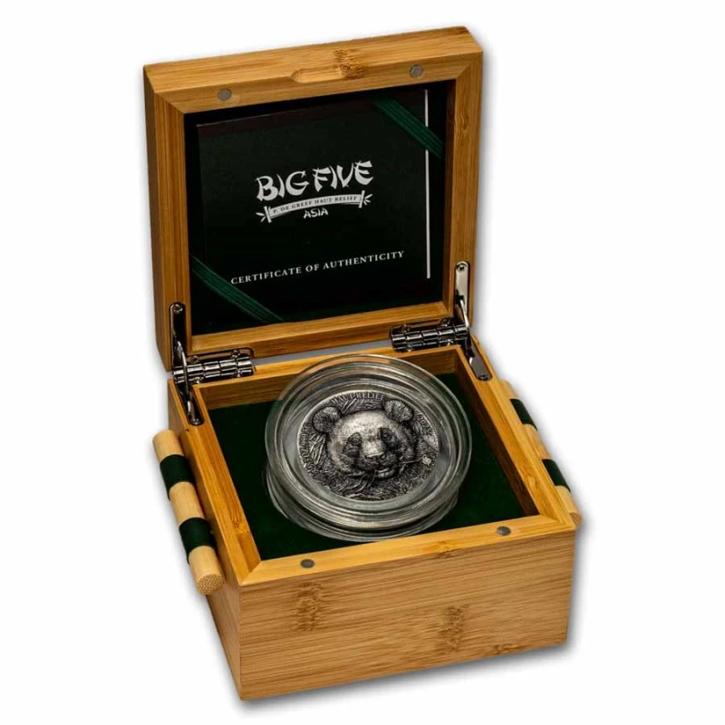 Côte d'Ivoire : pièce en argent Panda 2025 5 oz Pièces de collection