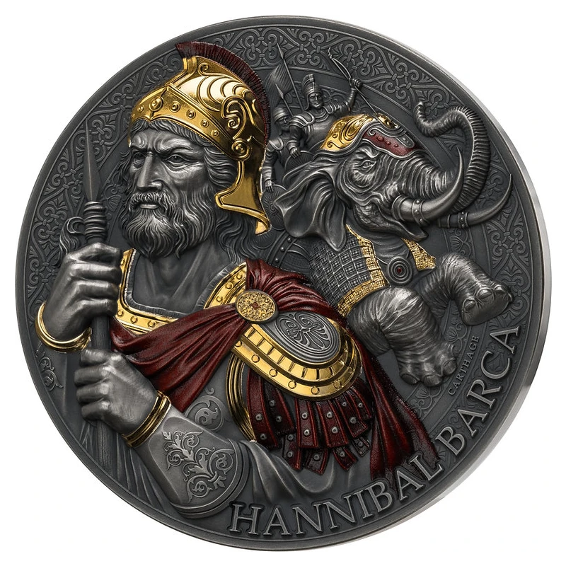 Cameroon: silver coin Hannibal 2025 5 oz Collectible coins