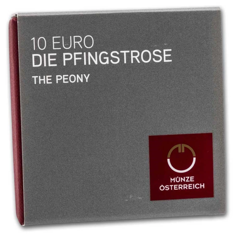 Österreich Silbermünze Pfingstrose 2024 polierte Platte 1/2 oz Sammlermünzen