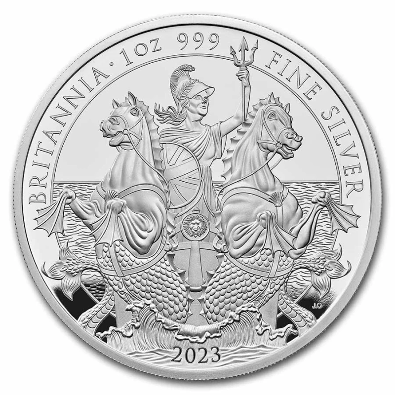 Moneta d'argento del Regno Unito Britannia 2023 Proof 1 oncia Monete da collezione