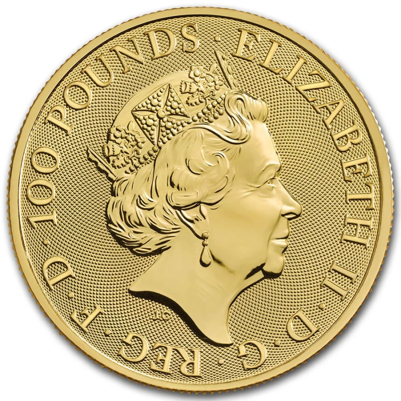 Moneta d'oro da 1 oncia del Regno Unito Greyhound of Richmond 2021 Monete da investimento