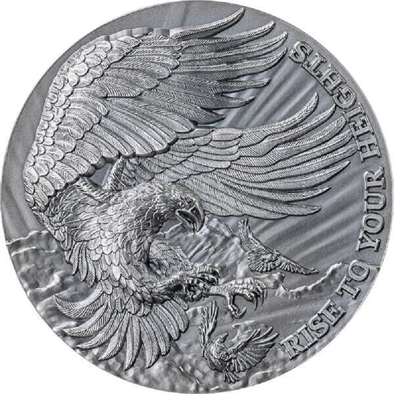 Ghana : pièce d'argent Aigle et Corbeau 2023 2 once Pièces de collection