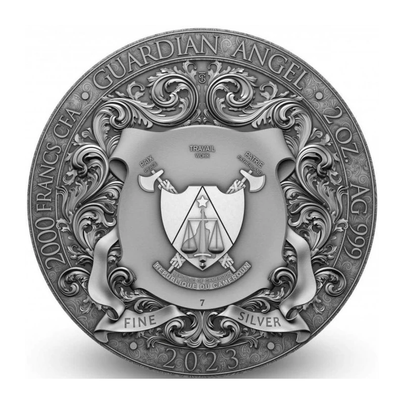 Kamerun: Silbermünze Schutzengel 2023 2 oz Sammlermünzen
