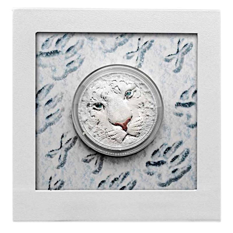Niue: moneta d'argento White Tiger 2022 3 oncia Monete da collezione
