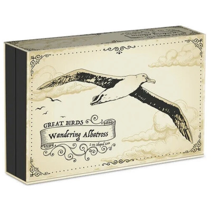 Niue: Silbermünze Wanderalbatros 2023 polierte Platte 2 oz Sammlermünzen