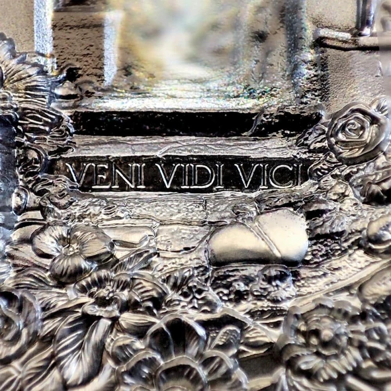 Cookinseln: Silbermünze Roma Monumental View 2024 Schwarz polierte Platte 3 oz Sammlermünzen