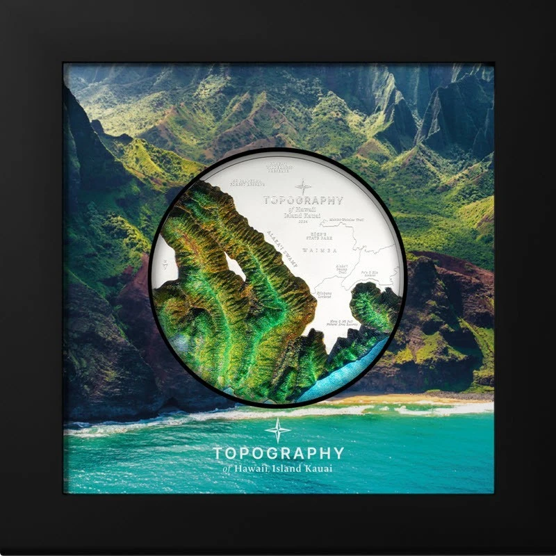 Cook-Inseln: Silbermünze Hawaii 2024 Polierte Platte koloriert Ultra High Relief 5 Unzen Sammlermünzen