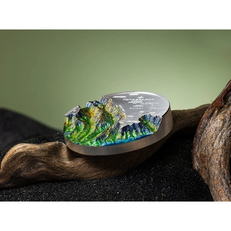 Cook-Inseln: Silbermünze Hawaii 2024 Polierte Platte koloriert Ultra High Relief 5 Unzen Sammlermünzen