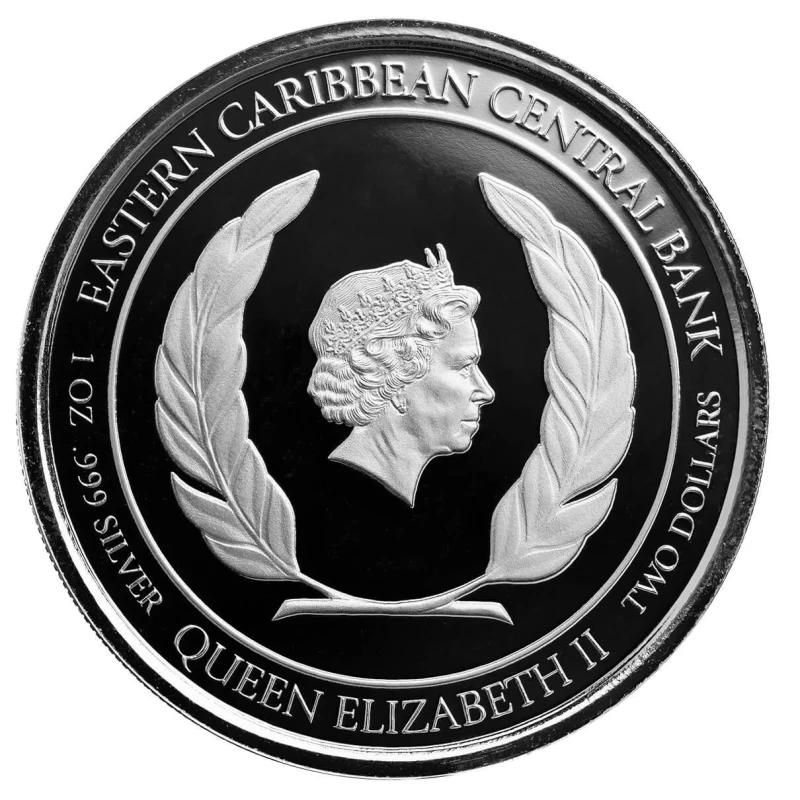 Saint Lucia Silbermünze Romantisches Paar 2022 Polierte Platte Farbig 1 Unze Sammlermünzen