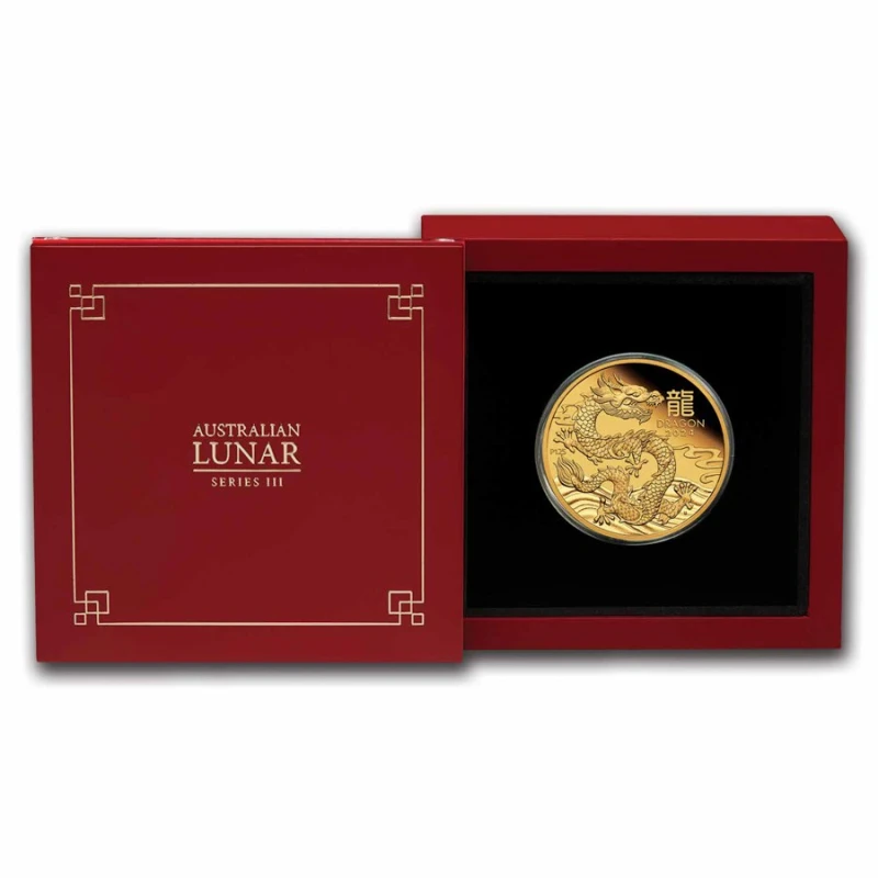 Australien Goldmünze Lunar III Jahr des Drachen 2024 Feinunze 1 oz Sammlermünzen