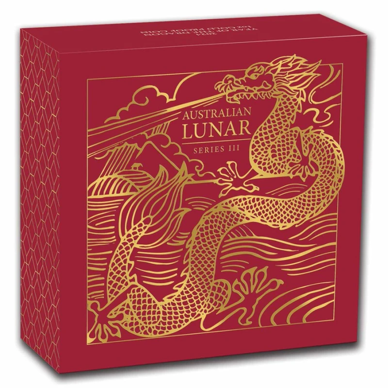 Australien Goldmünze Lunar III Jahr des Drachen 2024 Feinunze 1 oz Sammlermünzen