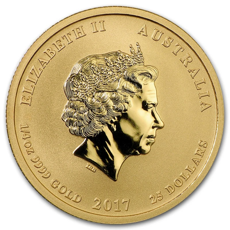 Australie Pièce d'or Lunaire II Année du Coq 2017 1/4 once Pièces de collection