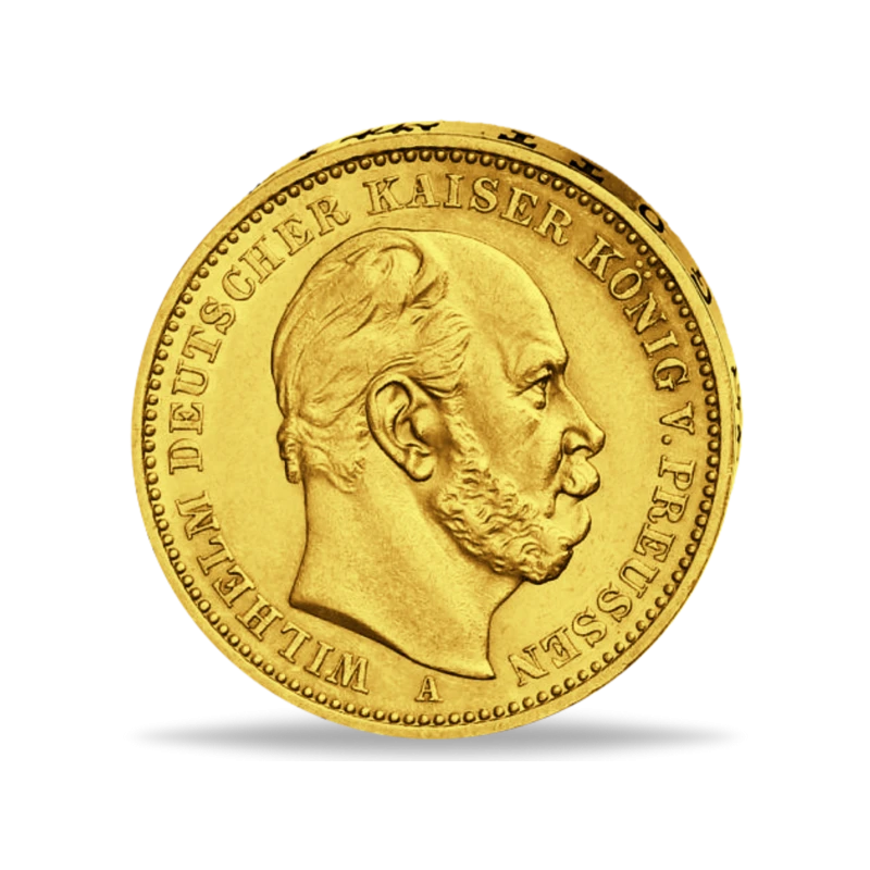 Empire allemand Pièce d'or 20 Mark Wilhelm I Pièces de collection