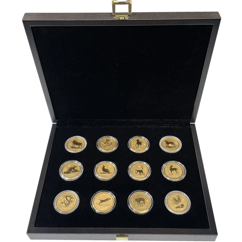 Australie Pièces d'or Lunar I 1996-2007 Set 12 once Pièces de collection