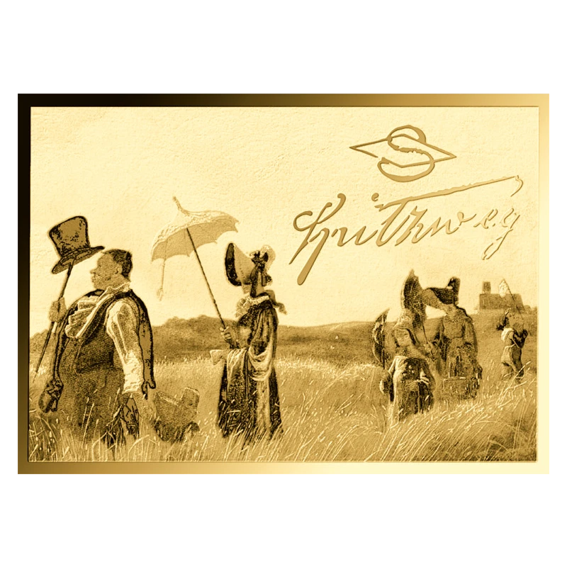 Tschad Goldmünze Carl Spitzweg Sonntagsruhe 1/1000 Unze  Sammlermünzen