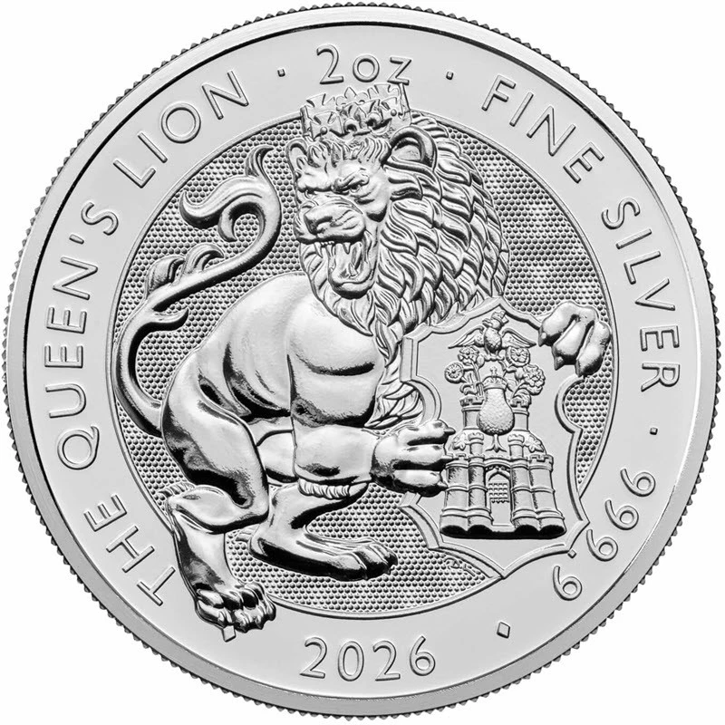 Royaume-Uni Pièce d'argent The Royal Tudor Beasts Queen's Lion 2026 2 once Pièces de collection