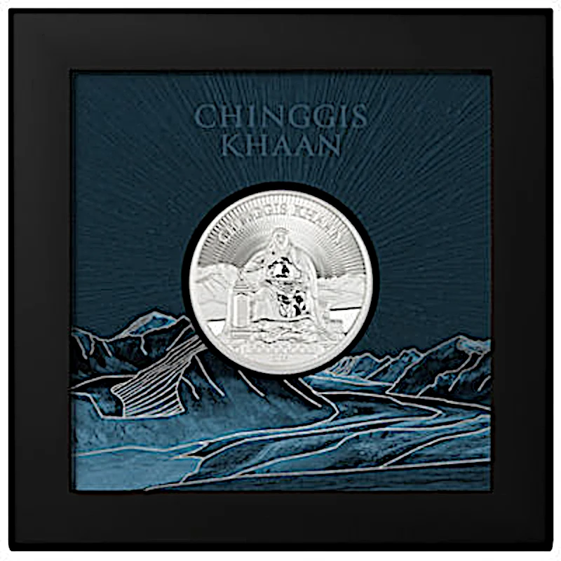 Mongolei Silbermünze Chinggis Khaan 2026 polierte Platte 1 oz Sammlermünzen