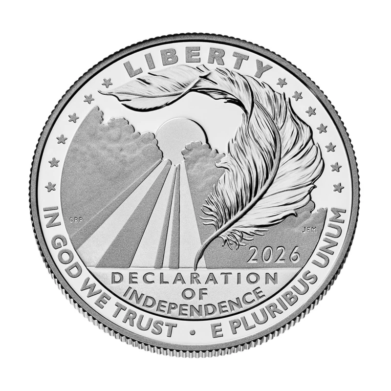 Vereinigte Staaten von Amerika Platinmünze Unabhängigkeitserklärung 2026 polierte Platte 1 Unze Anlagemünzen